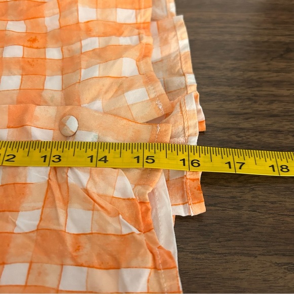 ❤️ UO Orange Checkered Button-Up Skirt L - Picture 11 of 11